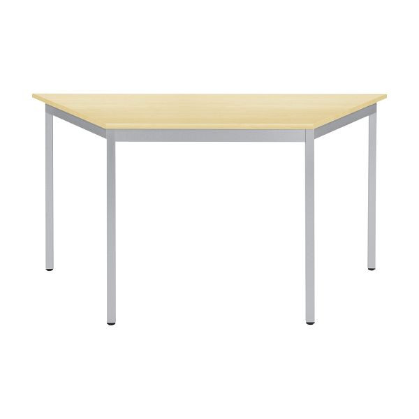 Bisley MULTI Desking Mehrzwecktisch, Trapez 19 mm, Dekor MP ahorn, Gestell aluminium, H 740 x B 1200 x T 600 mm, MTT1206MP300