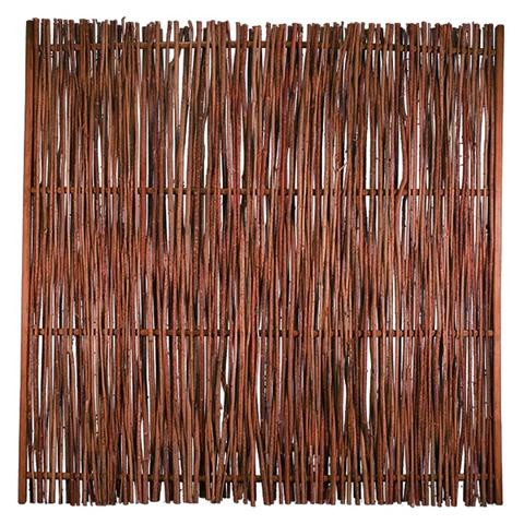 T&J PEPE Haselnusszaun, 180 x 180 cm, Haselnussruten, Rahmen ca. 45 x 25 mm, braun gebeizt, 28420
