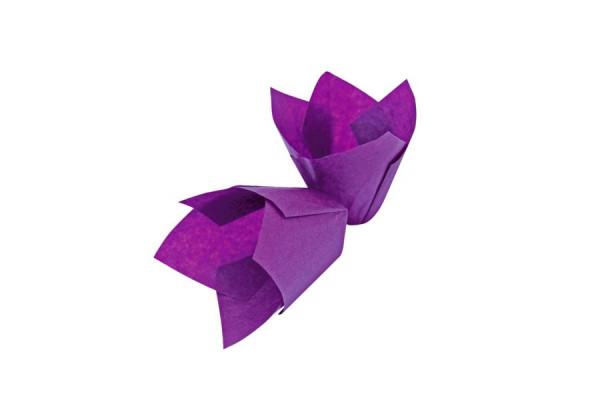 Schneider Muffinform Tulpe violett, Boden 50 mm, Höhe 55 mm, VE: 1000 Stück, 122274