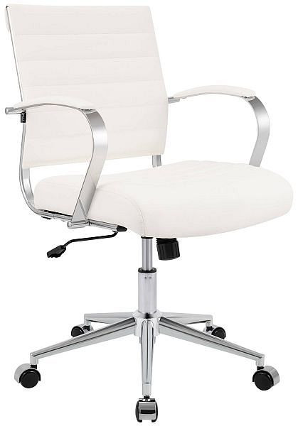 CLP Bürostuhl Oakland Kunstleder, weiß, 316977, 4251756443832
