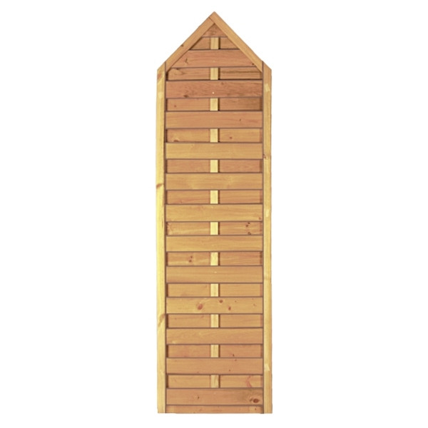 T&J Gotik-Massiv spitz 60 x 210/ 180 cm, Rahmen 45/45 mm, kdi grün, Lamellen geriffelt & geschraubt, 14531