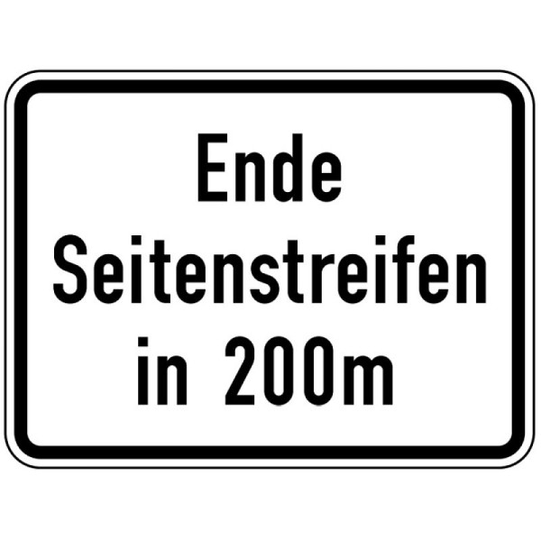 Stein HGS Ende Seitenstreifen in 200 m Nr. 1007-59, 450x600mm /RA2/Flachform 3mm, 1007-59-123