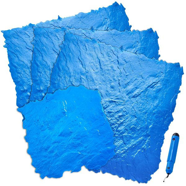 VEVOR 4x Betonstempel Steintextur Beton Zement Abdruck Textur Polyurethan Blau, DPMJLSFX4PCSN4XCIV0