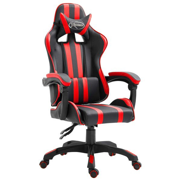 vidaXL Gaming-Stuhl Rot Kunstleder, Polsterung: 30 x 18 x 5 cm (L x B x T), 20209