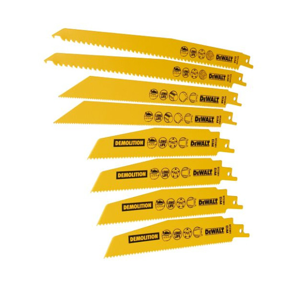 DeWalt Säbelsägeblätter Bi-Metall, Set 8-teilig, DT2442-QZ