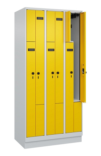 C+P Z-Spind Evolo PLUS, Sockel, 6 Fächer, 1950x900x500mm, 7035/1023, Drehriegel, 049023-306 S10003