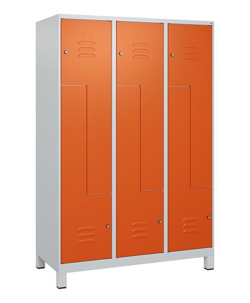 C+P Z-Spind Classic PLUS, Füße, 6 Abteile, 1800x1200x500mm, 7035/2004, Zylinderschlösser, 0800137-326 S10031