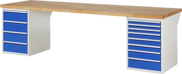 RAU Werkbank Serie 7000 - Modell 7822-3, B3000 x T900 x H890 mm, 13-7822A3-309B4M.11