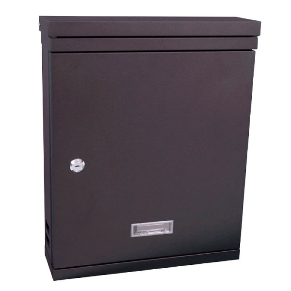 STEIN HGS Wandbriefkasten Valencian, matt Schwarz, Stahl, verzinkt, 83709.0001