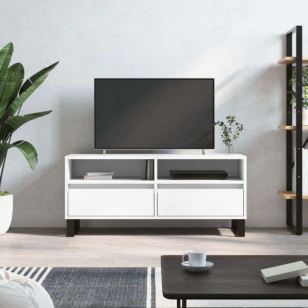 vidaXL TV-Schrank Weiß 100x34,5x44,5 cm Holzwerkstoff, 831244