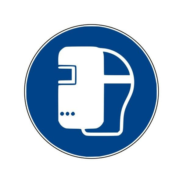 WERO Gebotszeichen: Schweißmaske benutzen, ISO 7010, Kunststoff, 20394659