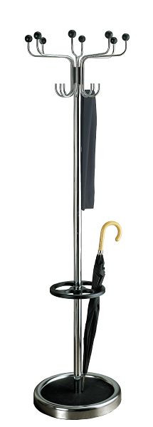 Kerkmann Garderobenständer Rondo, Ø 520, H 1760 mm, Chrom/schwarz, 30628083