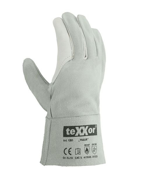 teXXor Rindvoll-/Spaltleder Handschuhe YASUR, Farbe: natur, Größe: 10, VE: 1 Paar, 1201-10