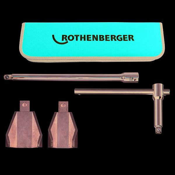 Rothenberger Standhahnmuttern-Set, SW36+47, Griff+Verlängerung 200 mm, und Tasche, 100108