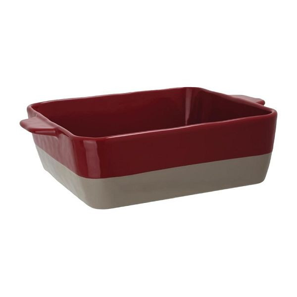 Olympia rechteckige Kasserolle rot und taupe 4,2L, DB527
