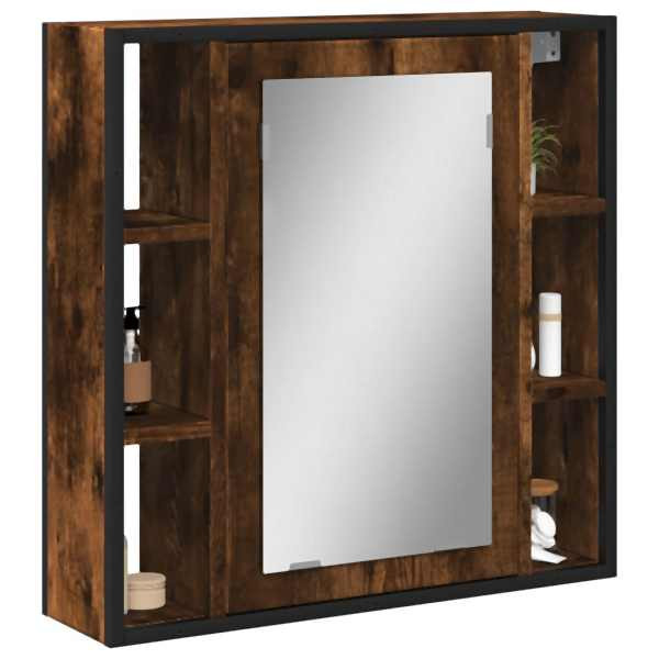 vidaXL Bad-Spiegelschrank Räuchereiche 60x16x60 cm Holzwerkstoff, 842428