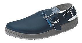 ABEBA Berufsschuhe rubber Clog marine, OB, Ristbereich verstellbar, Fersenriemen feststehend, verstellbar, Glattleder, 9150-41