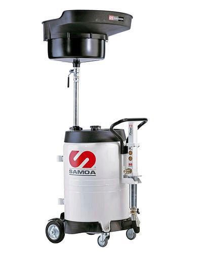DENIOS Fahrbarer Altölsammler, mit Sammeltrichter, 100 Liter, mit Absaugpumpe, 305384
