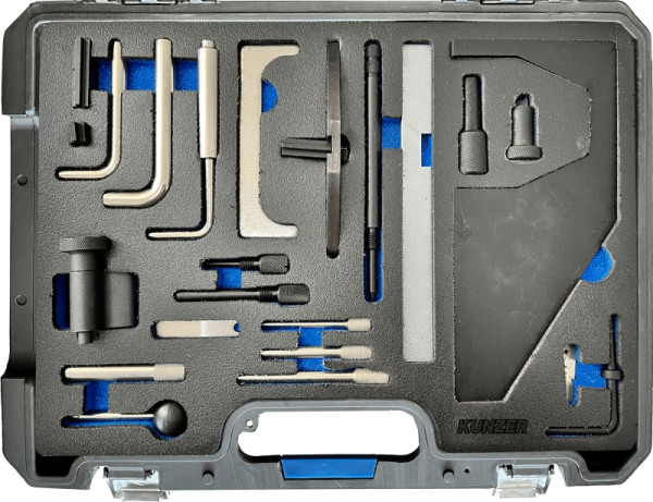 Kunzer Motor-Einstellwerkzeugsatz FORD / MAZDA / VAG Für Reparaturarbeiten an 1.25-, 1.4- und 1.5- Liter-EcoBlue-Motoren, 77M303