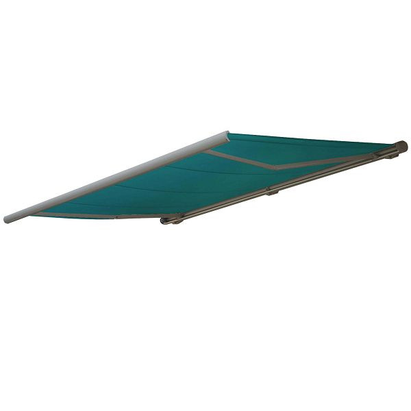 Mendler Ersatz-Bezug für Markise T124, Vollkassette Ersatzbezug Sonnenschutz 5x3m, Polyester blau-grün, 76546