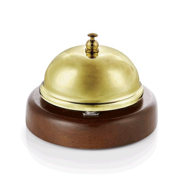 WAS Rezeptionsglocke mit Holzunterteil, Durchmesser 9 cm, 1449000