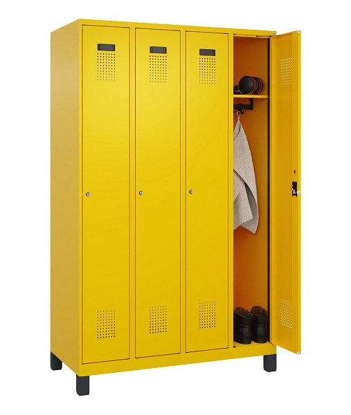 C+P Spind Evolo PLUS, mit Füßen, 4 Abteile, 1950x1200x500mm, 1023/1023, Verschluss Zylinderschloss, Ablageböden 4, 049010-40 S10049