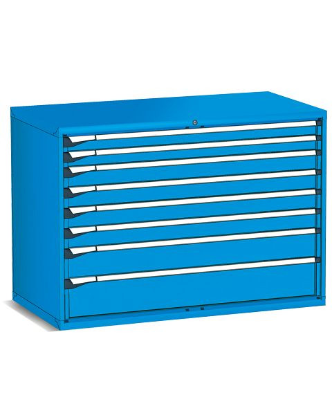 Fami Master Schubladenschrank KEY COMFORT C0, 78x36 Einheiten, mit 8 Schubladen, B 1428 mm T 726 mm H 1000 mm, dunkelgrau RAL7000, M73A100C010CN01