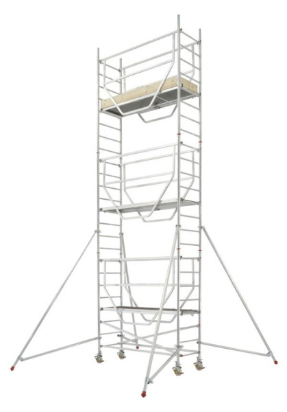 HYMER Fahrgerüst ADVANCED SAFE-T nach DIN EN 1004, Modul 1 + 2 + 3, Rahmenteilbreite 0,72 m, Bühnenlänge 2,08 m, Reichhöhe 7,25 m, 707507