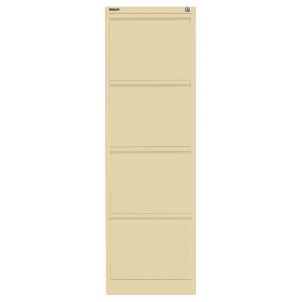 Bisley Hängeregistraturschrank, einbahnig, 4 HR-Schubladen, 606 creme, 3643606
