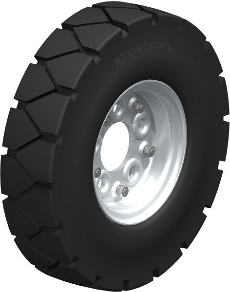 Blickle VLEA 460/5 Rad aus Super-Elastik-Vollgummi, Schwarz, 264127
