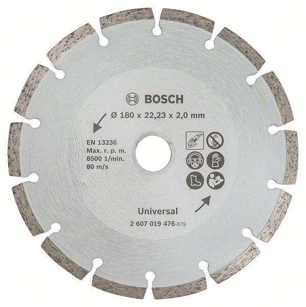 Bosch Diamanttrennscheibe für Baumaterial, Durchmesser: 180 mm, 2607019476