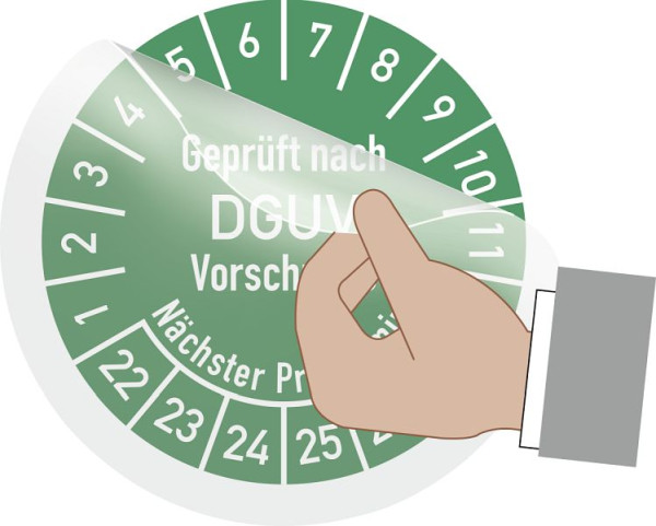 Moedel Transparentes Schutzlaminat für Prüfplaketten, Folie, Ø 25 mm, VE: 10 Stück/Bogen, 56552