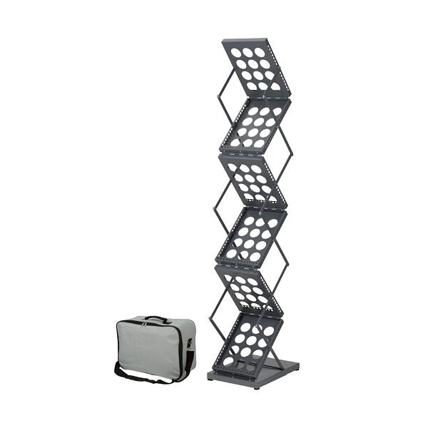 VKF Renzel Bodenprospektständer / Mehrfachprospektspender / Faltprospektständer „Punzar II“, im Zick-Zack Design, 54.0048.5