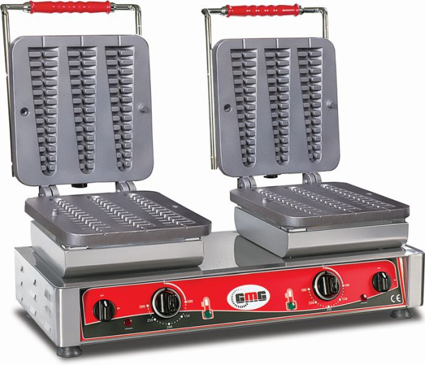 GMG Waffeleisen Bruxelles, 6x (23 x 3 x 2,4cm), wechselbare Backplatte sehr einfach Montage, 50° bis 300°C, leichte Reinigung, WE-23