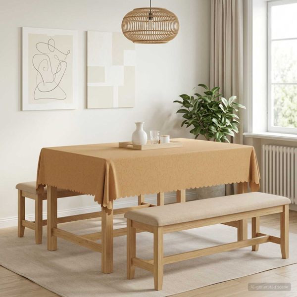 vidaXL Tischdecke 5 stk. Rechteckig Beige 140 x 180 cm, 42040460