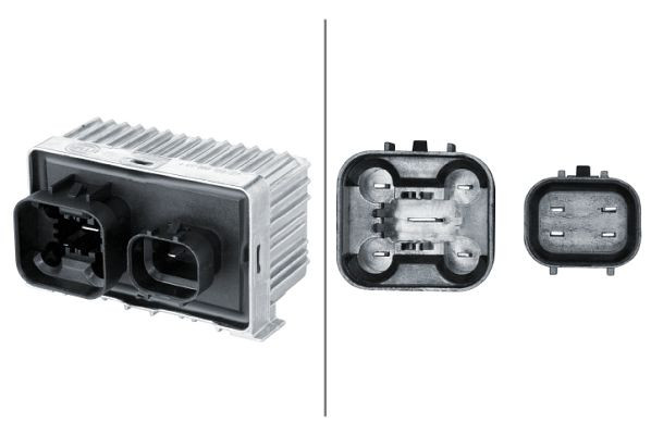 HELLA Steuergerät, Glühzeit, 12V, 9-polig, Zylinderanzahl: 4, 4RV 008 188-671