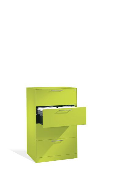 C+P Hängeregistraturschrank Asisto, H1310xB800xT600mm, Farbe: Viridingrün / Viridingrün, Bügelgriff, 146223-412 S10183