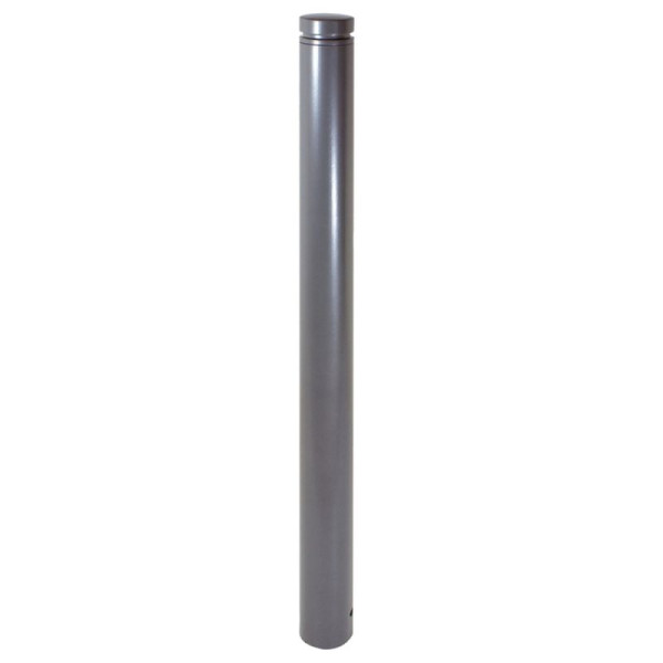 Stein HGS Stilpoller Ø 82 mm mit Fräskopf, ortsfest /zum Aufdübeln, gelb beschichtet mit schwarzen Streifen, 1 Öse, 482pbsonder-gs-1