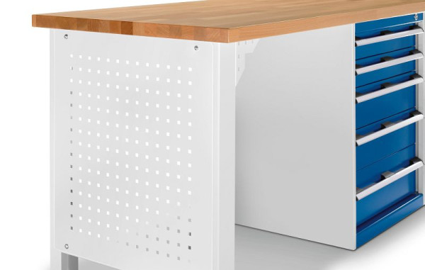 bott cubio Lochplatte für Werkbankfuß BxTxH: 1 x 610 x 692 mm, RAL 7035, 41010016.16V