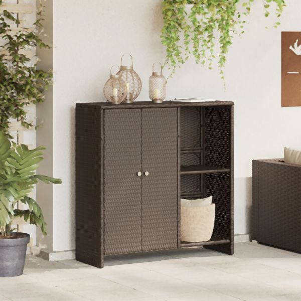 vidaXL Aufbewahrungsschrank Braun 100x36x102 cm Rattan, 4103822