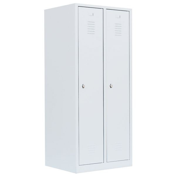 Lüllmann Stahl-Kleiderschrank / Garderobenschrank, 1800 x 800 x 500 mm, signalweiß, 515127