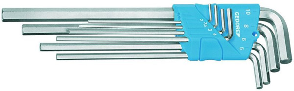 GEDORE Winkelschraubendreher-Satz für Innensechskantschrauben, extra lang, 1505416