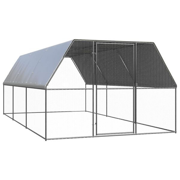 vidaXL Outdoor-Hühnerkäfig 3x6x2 m Verzinkter Stahl, 3154377