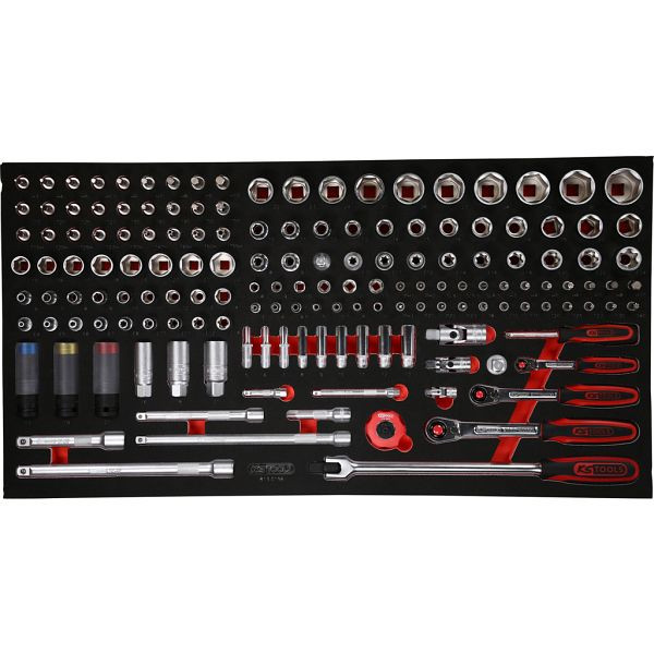 KS Tools PERFORMANCEplus Werkzeugsatz 156-teilig 1/4'+3/8'+1/2' Steckschlüssel, 813.0156