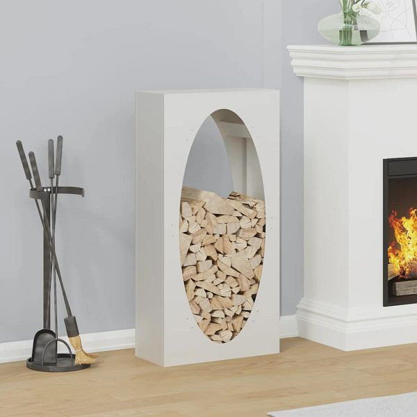 vidaXL Brennholzregal Weiß 50x23x100 cm Kaltgewalzter Stahl, 864182