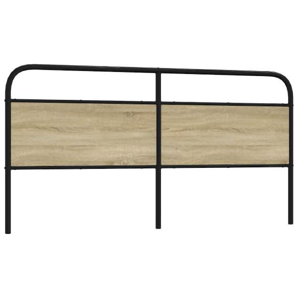 vidaXL Kopfteil Sonoma-Eiche 190 cm Stahl und Holzwerkstoff, 4100295
