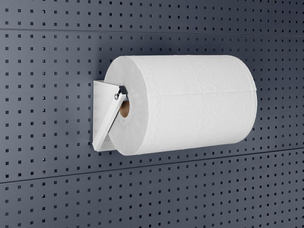 bott perfo Papierrollenhalter Breite 380 mm selbstsichernd/freilaufend, D max. 390 mm BxTxH: 424 x 231 x 226 mm, RAL 7035, 14022045.16