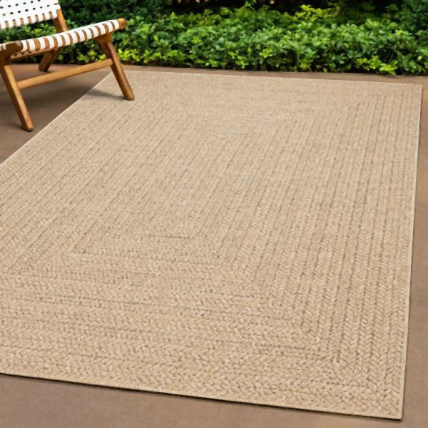 vidaXL Teppich ZIZUR 100x200 cm Jute-Optik Indoor und Outdoor, 4006153