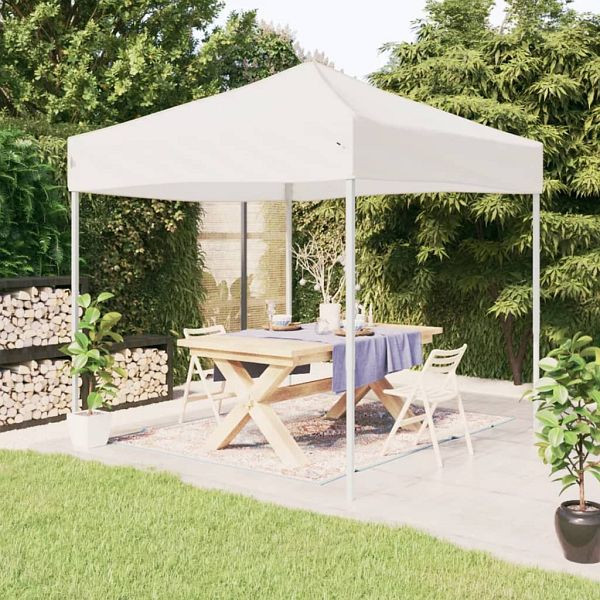 vidaXL Partyzelt Faltbar Weiß 3x3 m, Gesamtabmessungen: 292 x 292 x 245cm (L x B x H), 93517