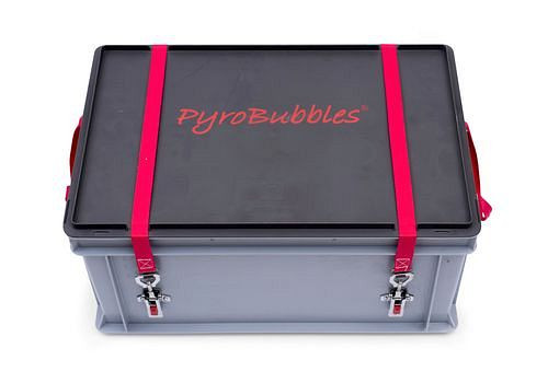 DENIOS Batteriebox aus PP, 56 Liter, S-Box 1 Basic, Füllung PyroBubbles, 261-768